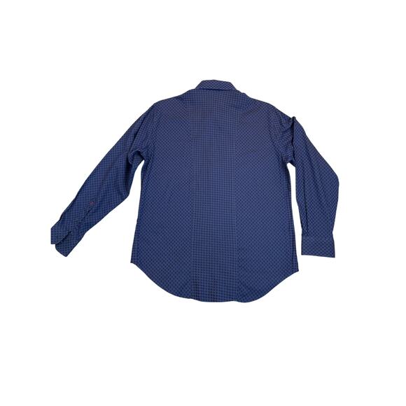 Mens Robert Graham Button Up Long Sleeve Shirt  Medium Blue Black Checkered - Picture 2 of 10